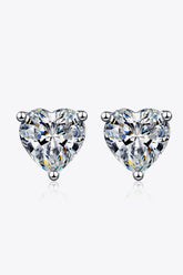 2 Carat Moissanite Heart-Shaped Stud Earrings - Shah S. Sahota